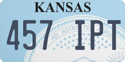 KS license plate 457IPT