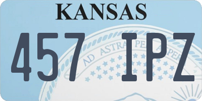 KS license plate 457IPZ