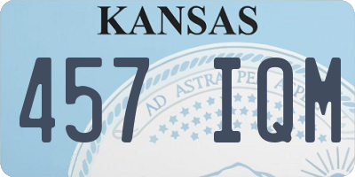 KS license plate 457IQM
