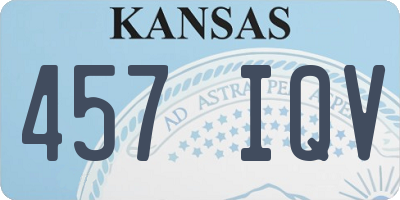 KS license plate 457IQV