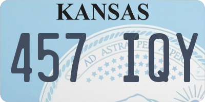 KS license plate 457IQY
