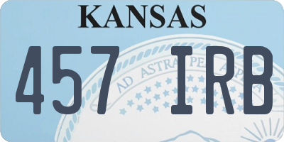 KS license plate 457IRB