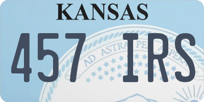KS license plate 457IRS