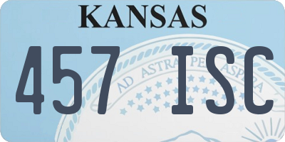 KS license plate 457ISC