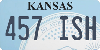 KS license plate 457ISH