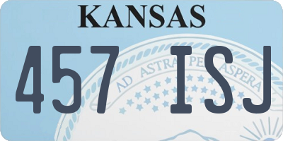 KS license plate 457ISJ
