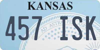 KS license plate 457ISK