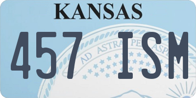 KS license plate 457ISM
