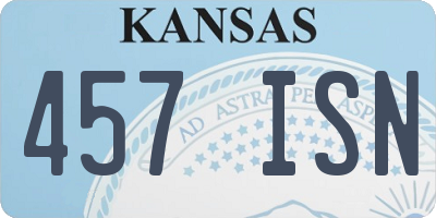 KS license plate 457ISN