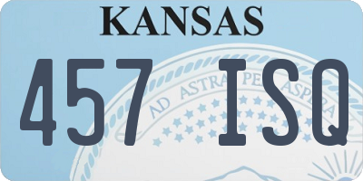 KS license plate 457ISQ
