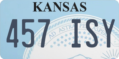 KS license plate 457ISY
