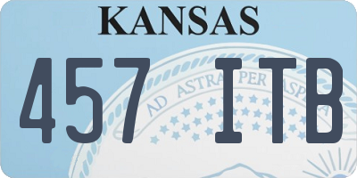 KS license plate 457ITB