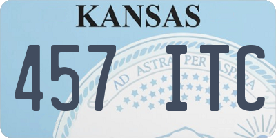 KS license plate 457ITC