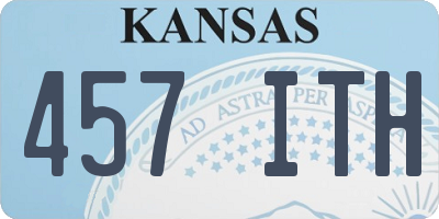 KS license plate 457ITH
