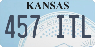 KS license plate 457ITL