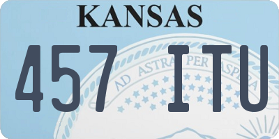 KS license plate 457ITU