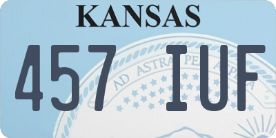 KS license plate 457IUF