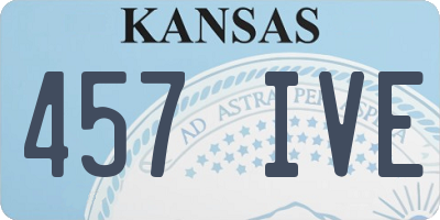 KS license plate 457IVE