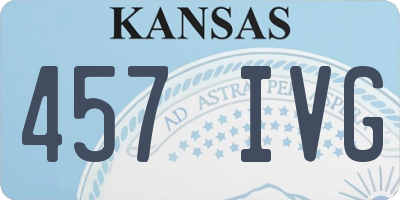 KS license plate 457IVG