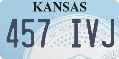 KS license plate 457IVJ