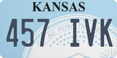 KS license plate 457IVK