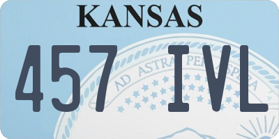 KS license plate 457IVL