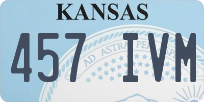 KS license plate 457IVM