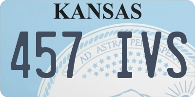 KS license plate 457IVS