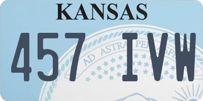 KS license plate 457IVW