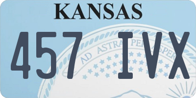 KS license plate 457IVX