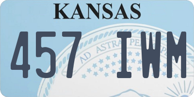 KS license plate 457IWM