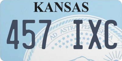 KS license plate 457IXC