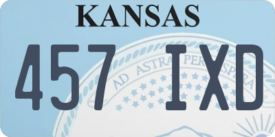 KS license plate 457IXD