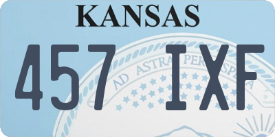 KS license plate 457IXF