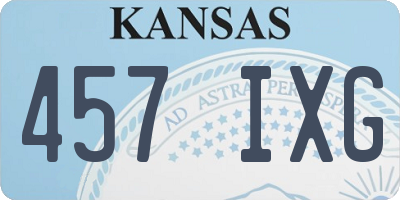 KS license plate 457IXG