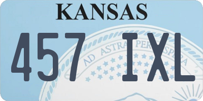 KS license plate 457IXL