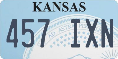 KS license plate 457IXN