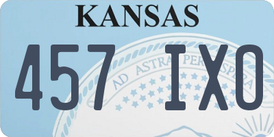 KS license plate 457IXO
