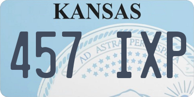 KS license plate 457IXP