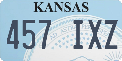 KS license plate 457IXZ