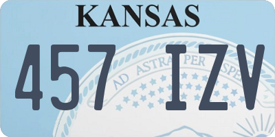 KS license plate 457IZV