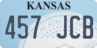 KS license plate 457JCB