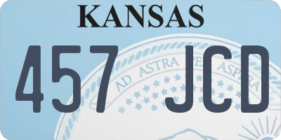 KS license plate 457JCD