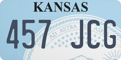 KS license plate 457JCG