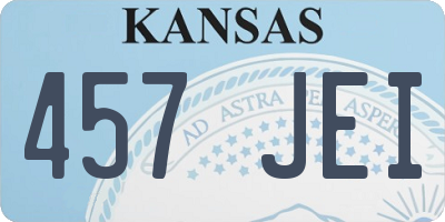 KS license plate 457JEI