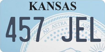 KS license plate 457JEL