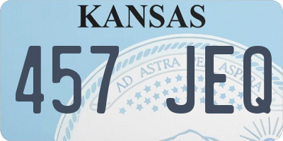 KS license plate 457JEQ
