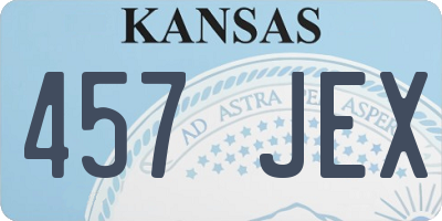KS license plate 457JEX