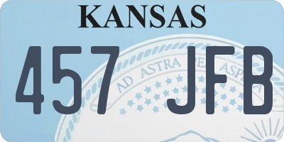 KS license plate 457JFB