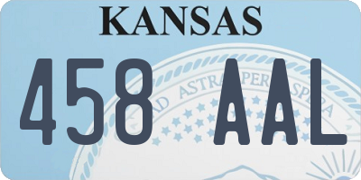 KS license plate 458AAL